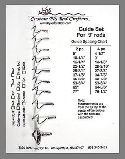 fly rod guide set chrome snake style 9 0 6wt