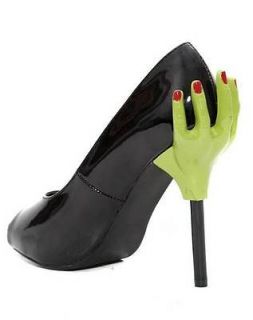 TOO FAST HALLOWEEN PUMPS ZOMBIE HAND HEEL HORROR GOTHIC SHOES COSTUME 
