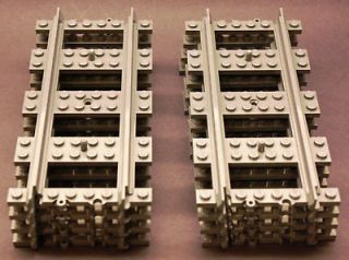 Lego City 8 Piece Straight Train Track Lot #8 New / Loose