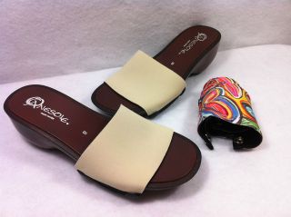 Onesole Wedge Sandals Slides Interchangeable Mate Size L Womens Shoe 