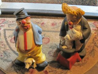   Clown Figure/Figurin​es from UNIVERSAL STATUARY CORP.! 1980 #687/688