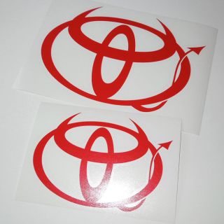 TOYOTA Evil Logo Decals Stickers CAMRY COROLLA 4RUNNER PRIUS TUNDRA 