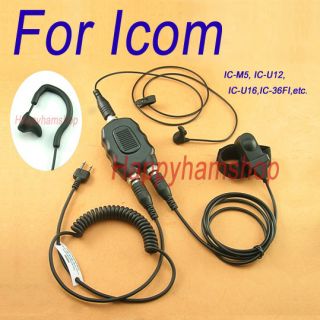 Aviation Style Earbone earphone for Icom radio IC F4 IC F4S IC F3 IC 