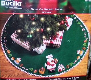 bucilla santa s sweet shop felt tree skirt kit cookies