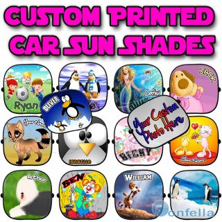 Personalised Children baby Car Sun Shades Window Screen child full 
