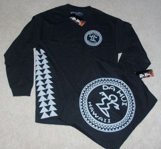   HUI Hawaii Hawaiian Long Sleeve Black Shirt sz XXL NEW Surf / Surfing