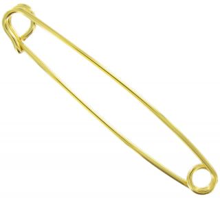 Collar Pin Mens New Gold Plated Bar Safety 2 1/2