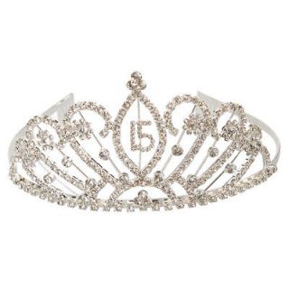 New Beautiful Elegant 15 Year Old Ceremony Rhinestone Crown Headband 