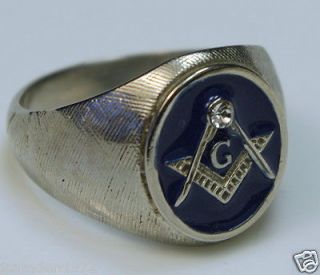 Freemasonry Masonic Blue Lodge Mens Ring 318 Stainless Steel size 13