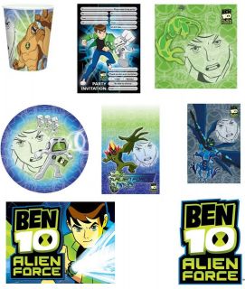   Alien Force Birthday Party Disposable Paper Tableware Cups Plates ETC