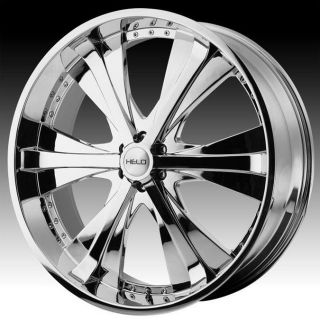 24 inch Helo chrome wheels rims 6x5.5 6x139.7 +30 / HUMMER H3 ESCALADE 