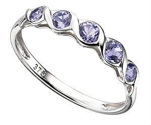 9ct white gold real tanzanite eternity ring more options size