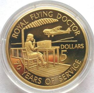 Australia 1998 Royal Fly Doctor 5 Dollars Silver Coin,Prooflike