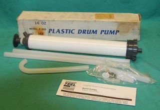 teel 1n426 plastic hand drum pump 16oz 6009 new time
