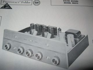 david bogen db212 amplifier amp photofact photofacts 