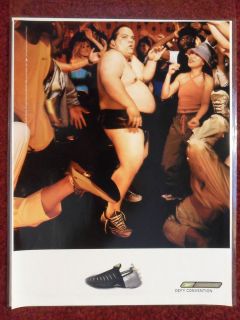 2001 Print Ad Reebok RBK Tennis Shoes Sneakers ~ Fat Guy Dancing