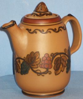vintage hp terracotta hjorth teapot bornholm denmark 