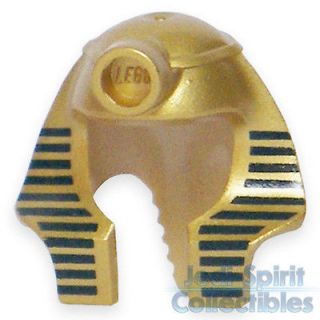 Lego Minifig Egyptian Headdress   Metallic Gold with Blue Stripes *NEW 