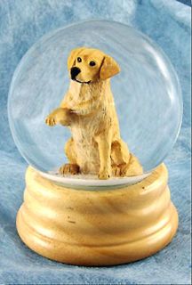   Retriever Show Wood Carved Figure Water Globe. Home Decor Dog Products