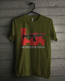 The NEW HOT HK 416 1  MG Heckler & Koch black shirt size S to 5XL 