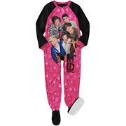 ONE DIRECTION 1D FOOTED SLEEPER PAJAMAS SIZE s 6/6x NEW THINK XMAS
