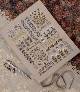 book of days cross stitch pattern by the drawn thread