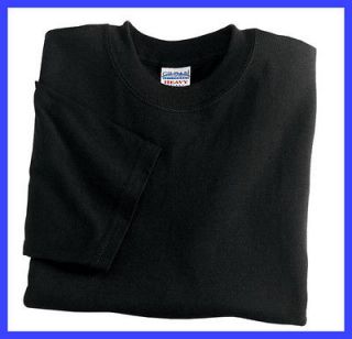 24 Plain Black White Blank Gildan Heavy Cotton T Shirt S XL Lot Bulk
