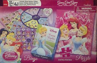 Disney Princess 3 in 1   Bingo, Crazy Eights Card Game & Puzzle