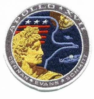 Apollo 17 Mission Patch Official NASA Edition Space Program AB Emblem