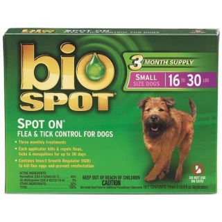 New! Bio Spot Spot On Flea Tick Control Dog 16 30lbs 3months Fast 
