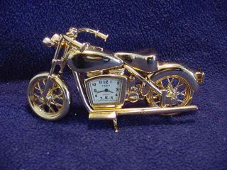 timex motorcycle desk clock in collectible box time left $