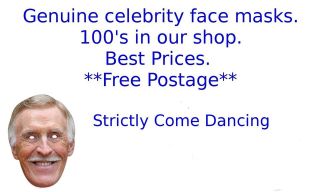 Strictly come Dancing celebrity face masks + FREE POST   100s more in 