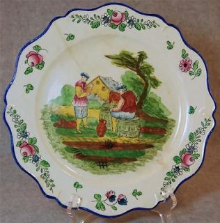 ADAMS ROYAL IVORY TITIAN WARE HAND PAINTED ENGLISH COUNTRYSIDE DINNER 