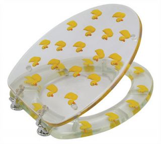 new acrylic clear toilet seat with rubber ducky d022a time