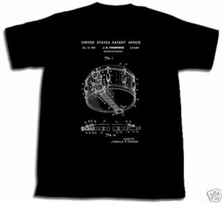 rogers dynasonic snare drum patent shirt tshirt dyna time left
