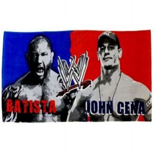 WWE JOHN CENA TOWEL BEACH BATH TOWEL BATISTA BLUE RED COTTON 