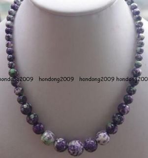 14mm purple turkey turquoise gemstone tower necklace from hong