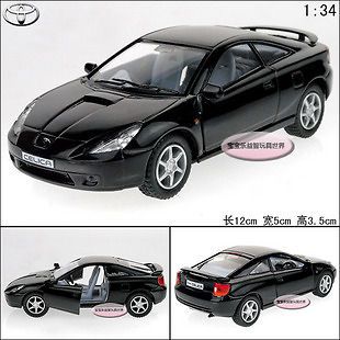   Toyota Celica 134 Alloy Diecast Model Car Toy collection Black B1828