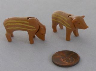 Playmobil Wild Boar/Pig/Pigle​t Set/Lot of 2 Zoo/Safari/Far​m