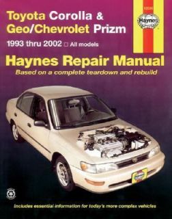 Toyota Corolla and Geo Chevrolet Prizm, 93 02 by John Haynes and Jay 