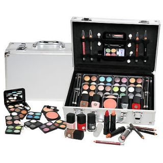 Travel Cosmetic Vanity Case 53 Piece Beauty Train Box Make Up Gift Set