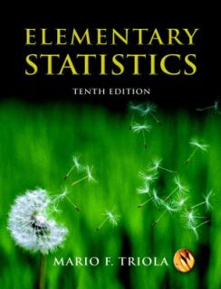 Elementary Statistics by Mario F. Triola 2006, CD ROM Hardcover 