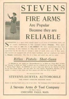 1905 antique STEVENS ARMS Hunting Rifle Pistol TARGET SHOOTING Woman 