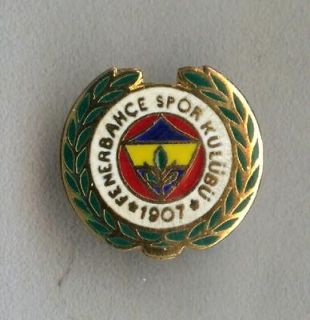 Rare Official Turkey football soccer FC Fenerbahce 1907 pin badge 