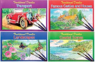TRADITIONAL DOODLE COLOURING PAINTING SKETCH BOOKS FOR OLDER CHILDREN 