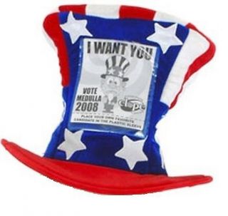 Uncle Sam Election Campaign Velvet Hat with Plastic Sleeve for 
