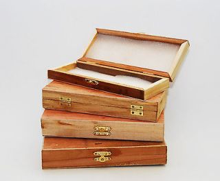 4x Wood Box small gift card holder christmas cigar case unfinished 