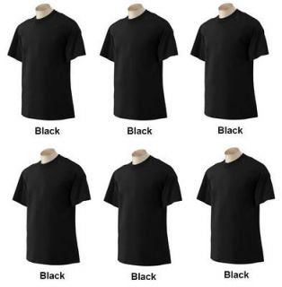 Large Mens Blank Black 100% Cotton Wholesale Bulk Vintage Shirts