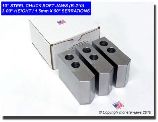 10 kitagawa type steel cnc lathe chuck soft jaws 3
