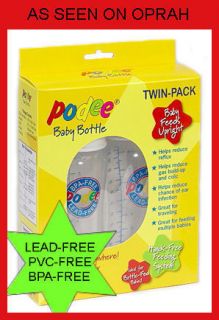 Podee Twin Pack Hands Free Baby Bottle ~ Bottle System